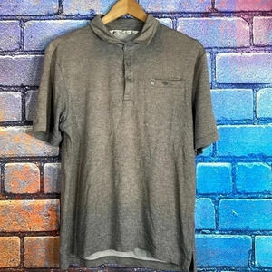 Travis Mathew Gray Polo Shirt Medium